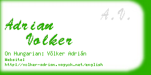adrian volker business card